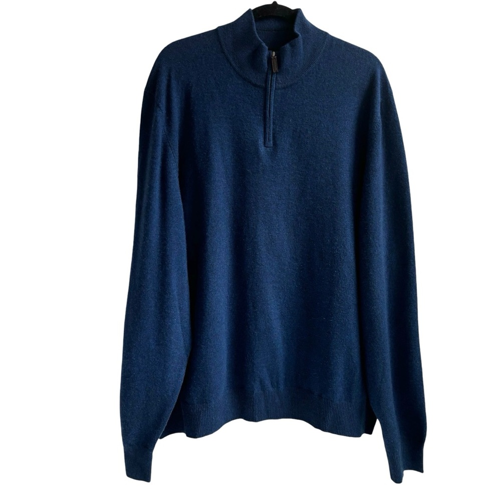 The Men’s Store Bloomingdales 100% Cashmere Half Zip Pullover Sweater Size XXL